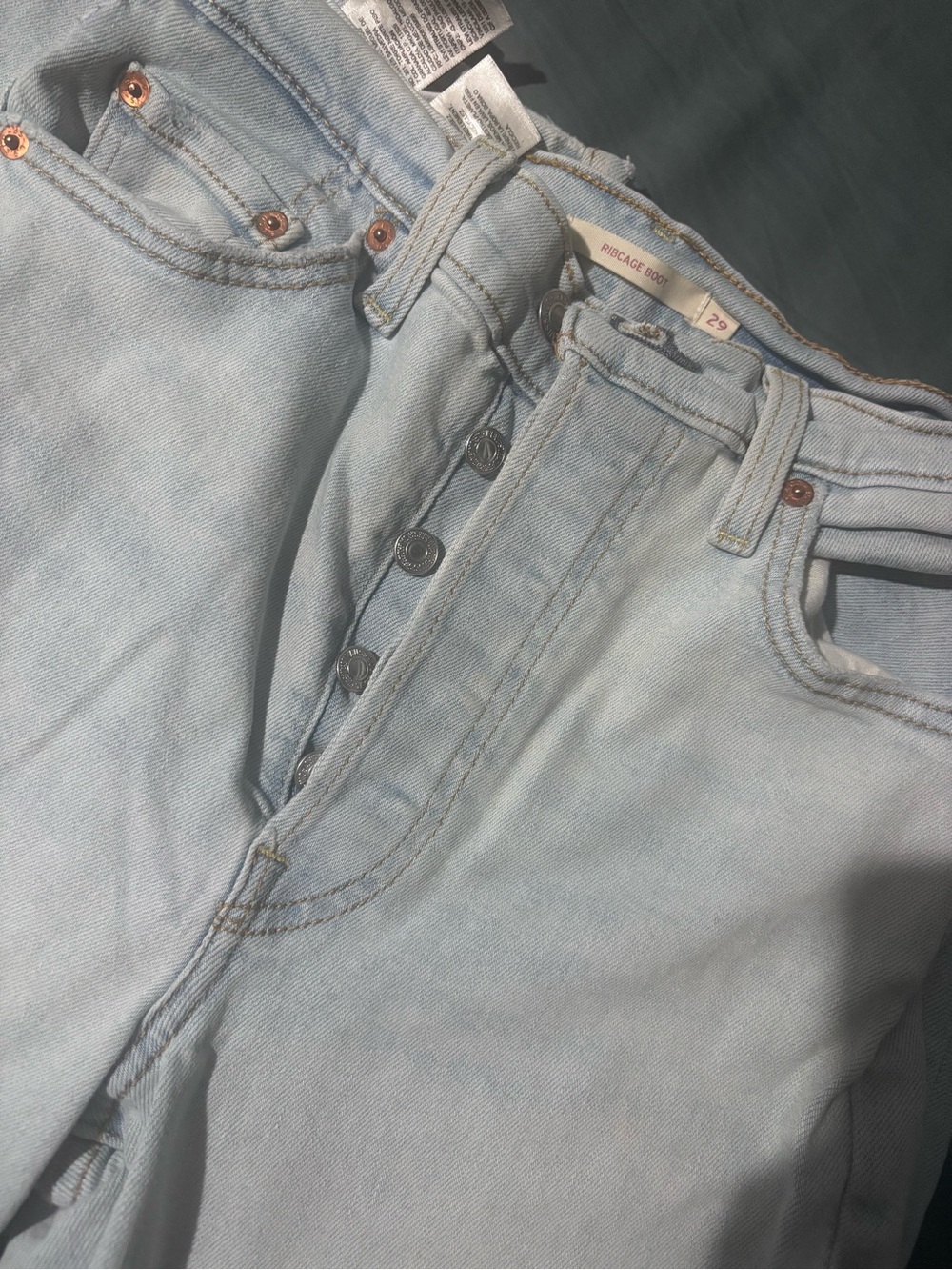 Levi's Light Wash High-Rise Button-Fly Jeans